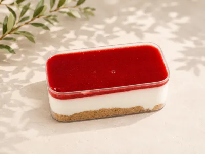 Strawberry cheesecake container